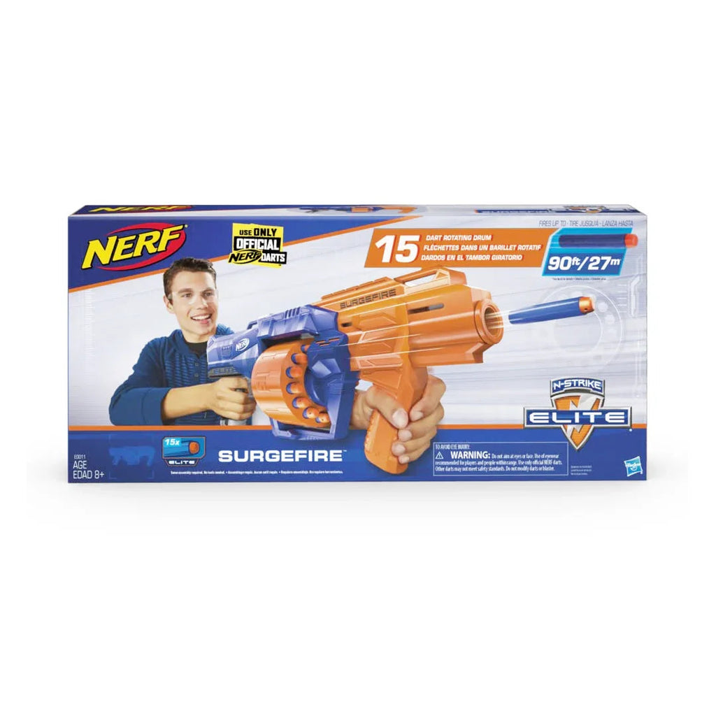 Nerf SurgeFire Elite Blaster, 15-Dart Rotating Drum