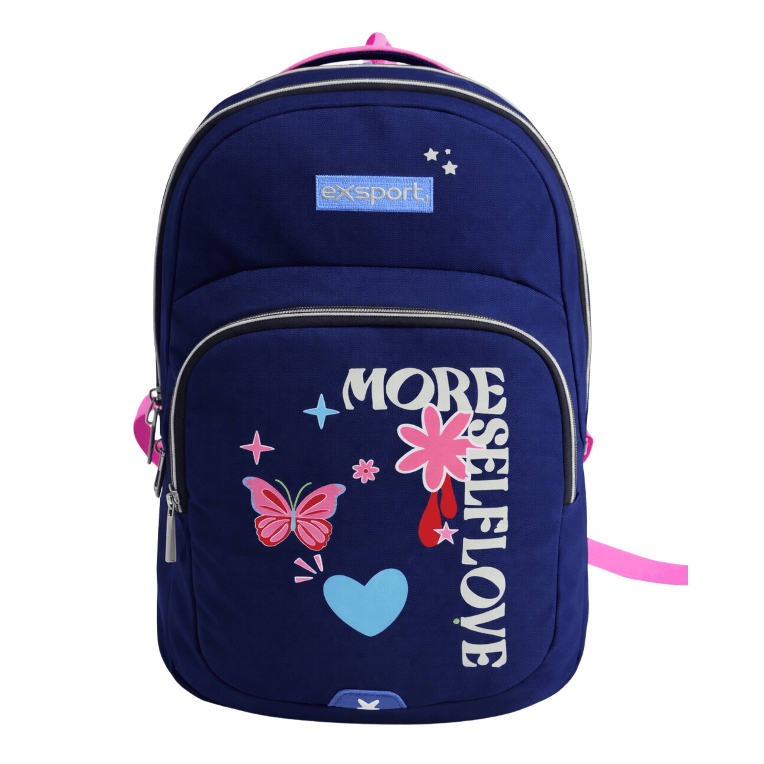EXSPORT Backpack Slogan Multiple Comp. More Selflove / 2627101