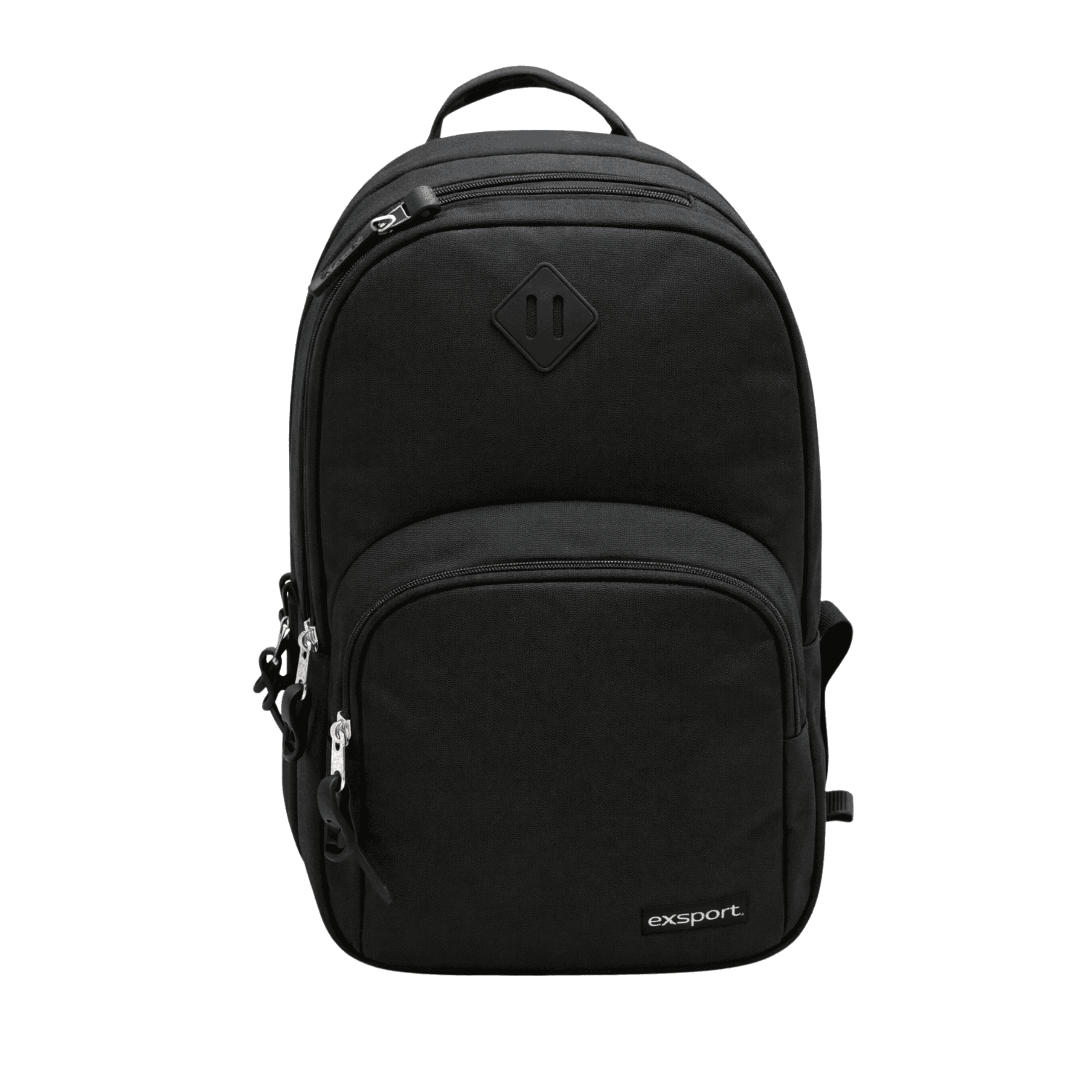 EXSPORT Backpack Plain W/Patch Multiple Comp. Black/Black / 2627550
