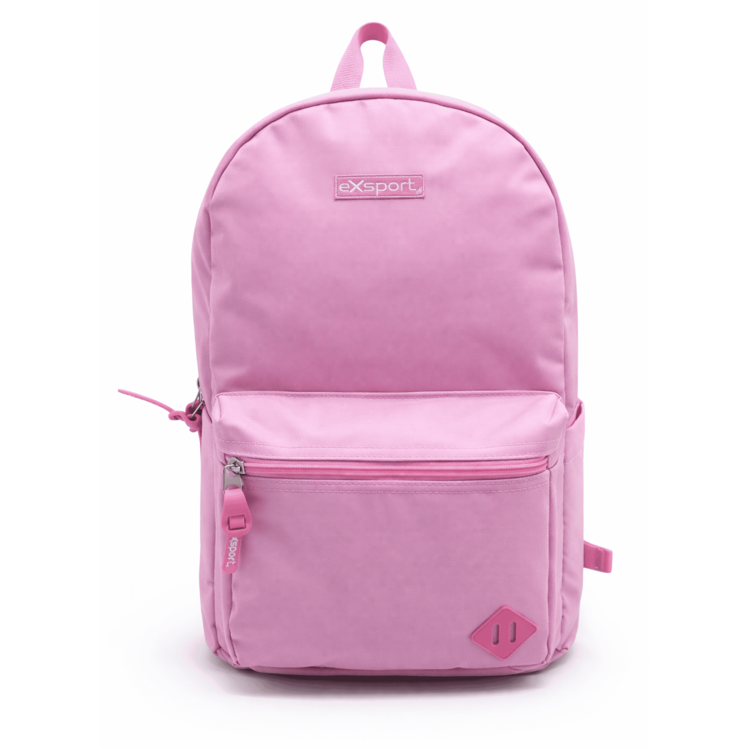 EXSPORT Backpack Plain W/Rubber Patch 1 Comp. Pink / 2627552