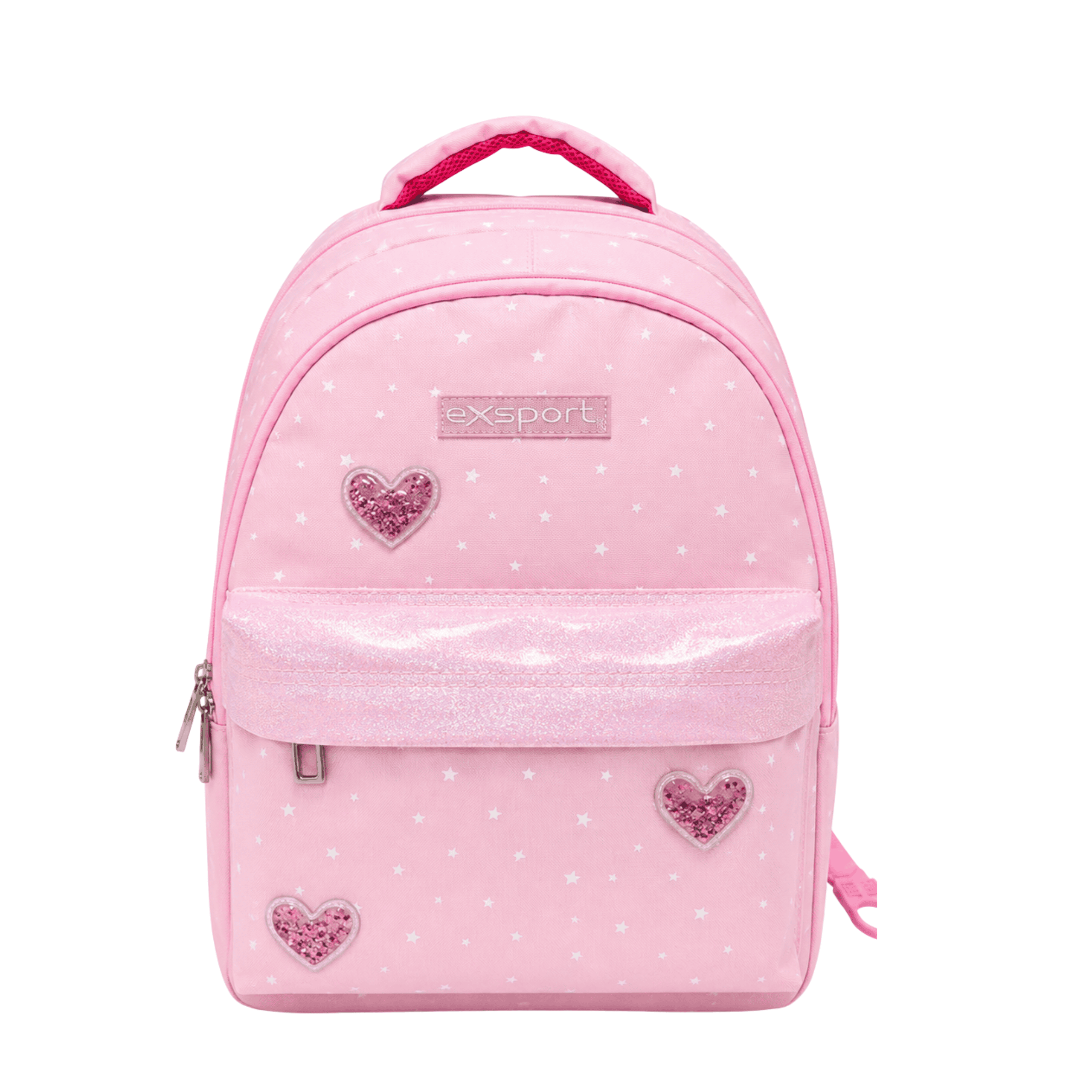EXSPORT Backpack Blended Girls Shiny Pink Hearts / 2627572