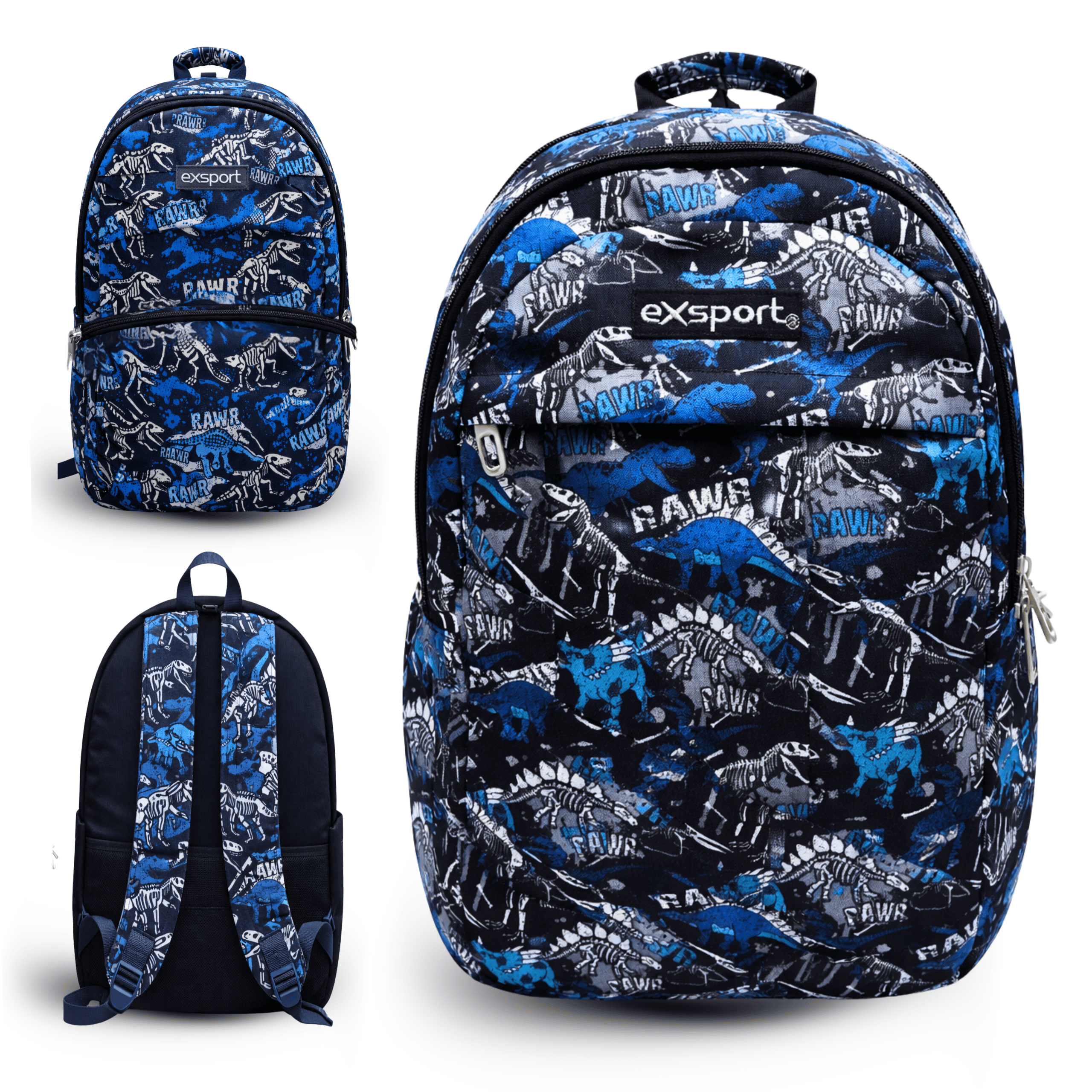 EXSPORT Backpack Printed 2IN1 Multiple Comp. Dinosaur / 2627900