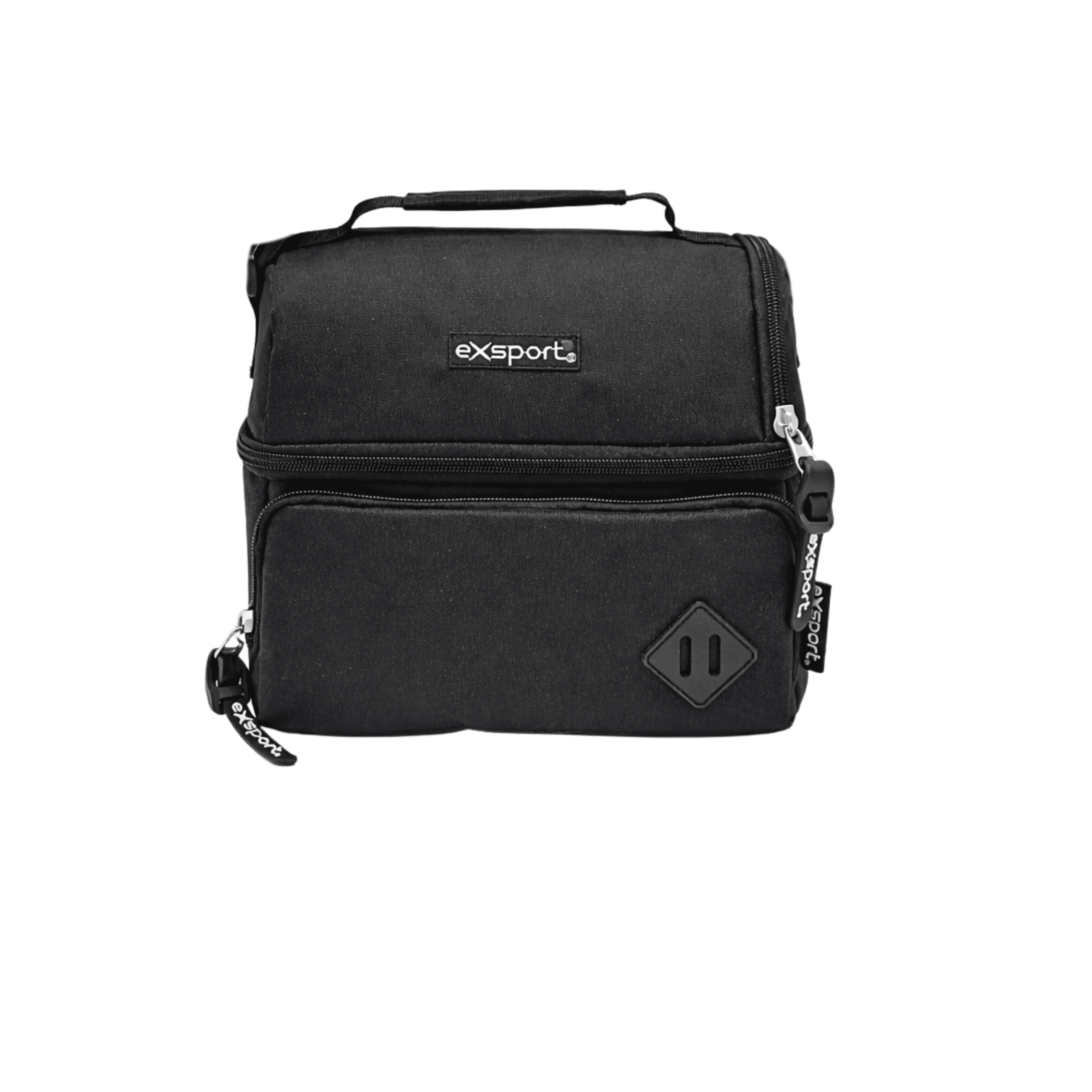 EXSPORT Lunch Bag Plain W/Rubber Patch Black/Black / 2627553