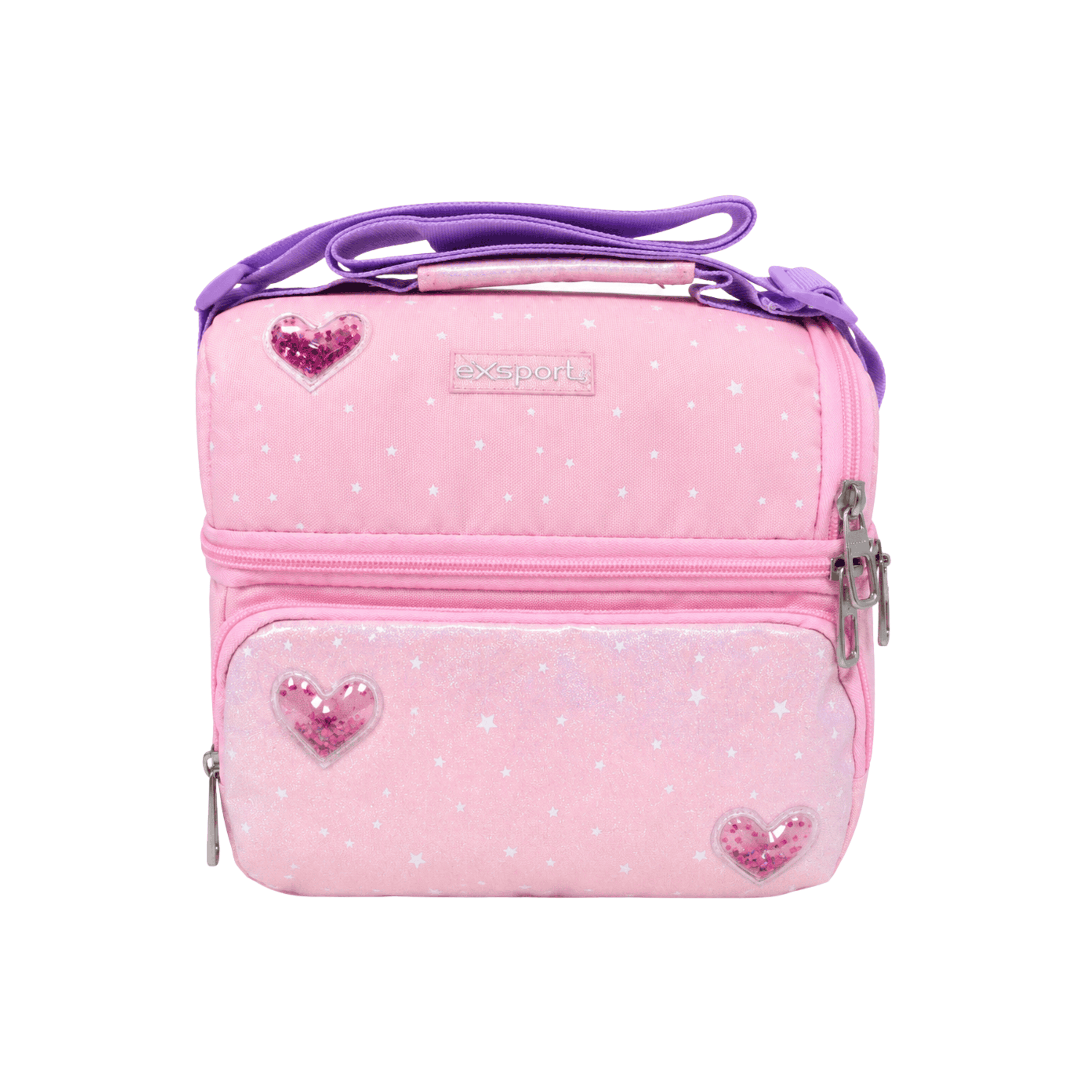 EXSPORT Lunch Bag Blended Girls Shiny Pink Hearts / 2627573
