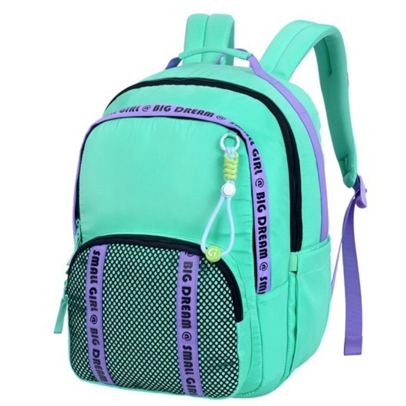 Smart Big Dream Small Girl Backpack - Green Mesh