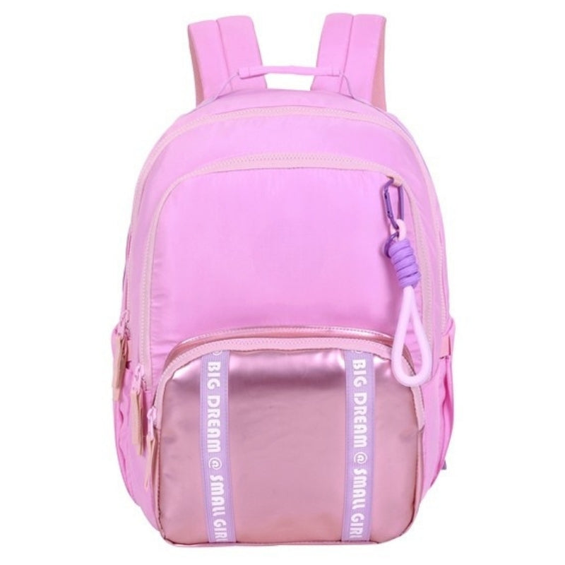 Smart Big Dream Small Girl Backpack - Pink Metallic