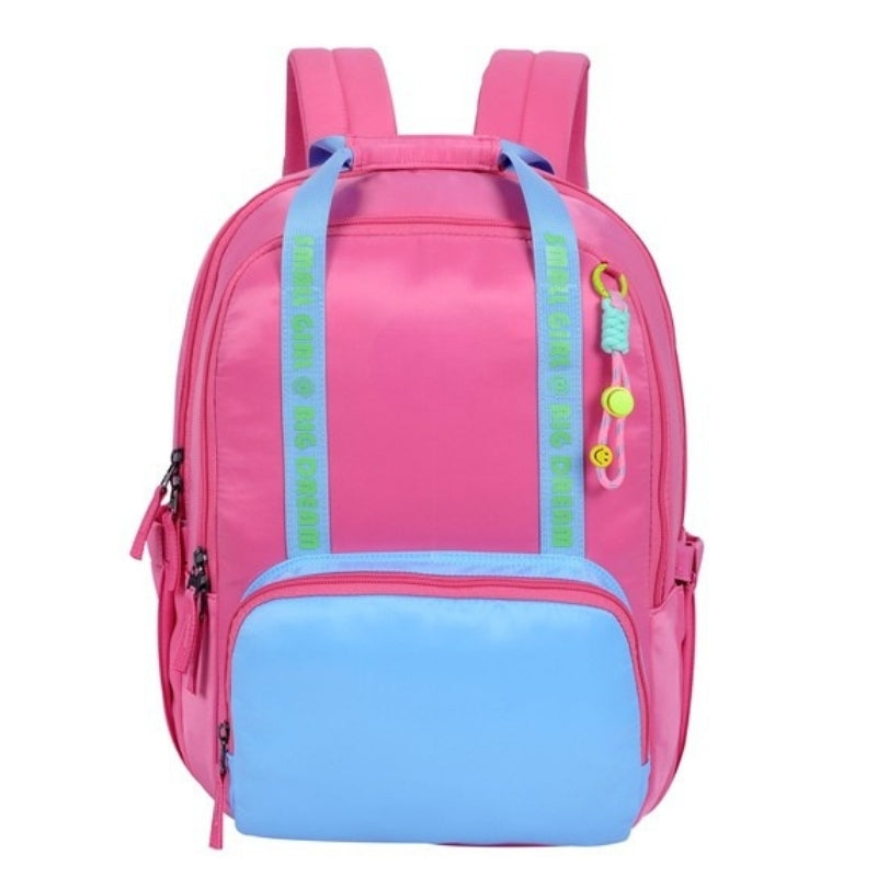Smart Big Dream Small Girl Backpack - Fuchsia/Blue