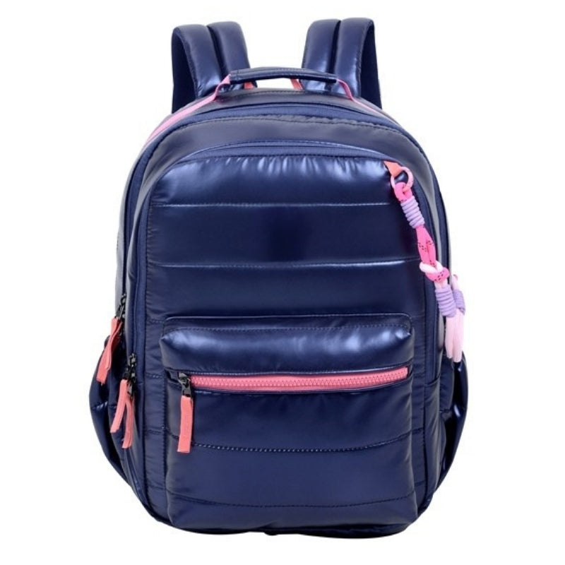 Smart Metallic Backpack - Navy