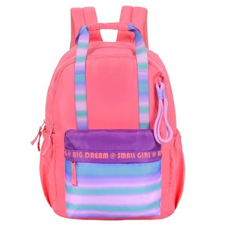 Smart Big Dream Small Girl Backpack - Pink Colored Pocket