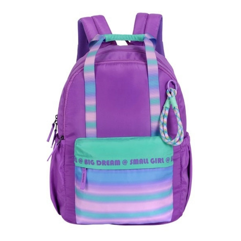 Smart Big Dream Small Girl Backpack - Purple Colored Pocket
