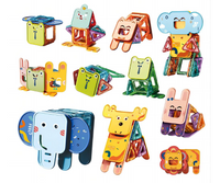 Feelo - Magnetic Sheet Tiles - Animals - 50 Pieces