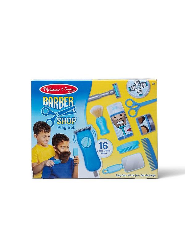 Melissa & Doug Barber Shop Play Set packaging on a white background