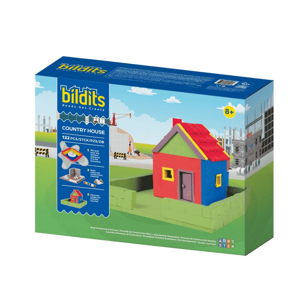 Buldits country house building set packaging on a white background