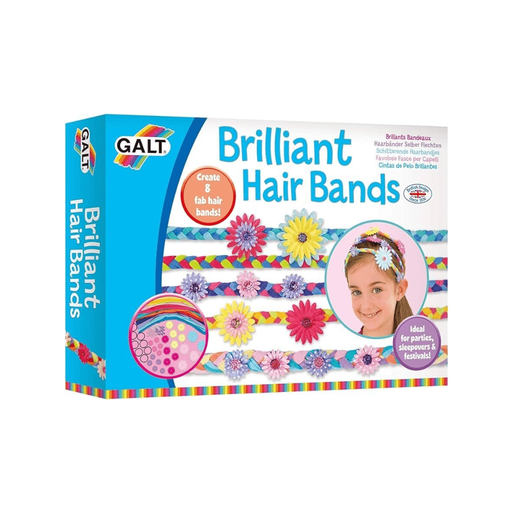 Box of GALT Brilliant Hair Bands on a white background