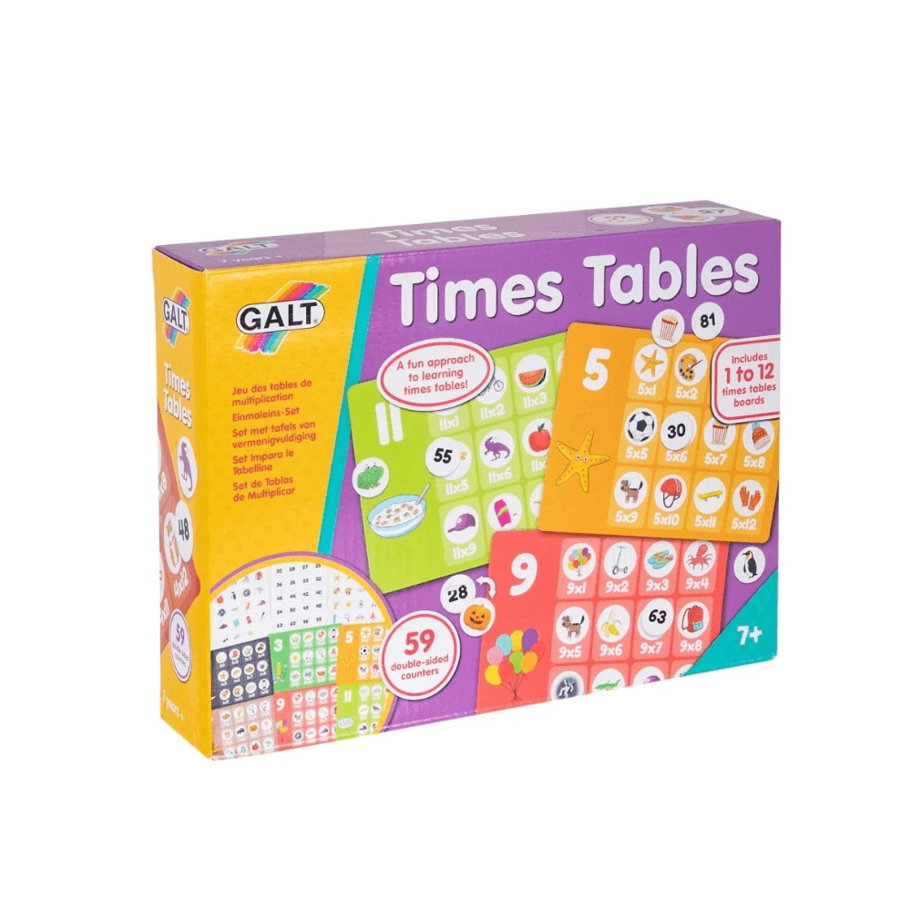Galt Times Tables educational product packaging on a white background